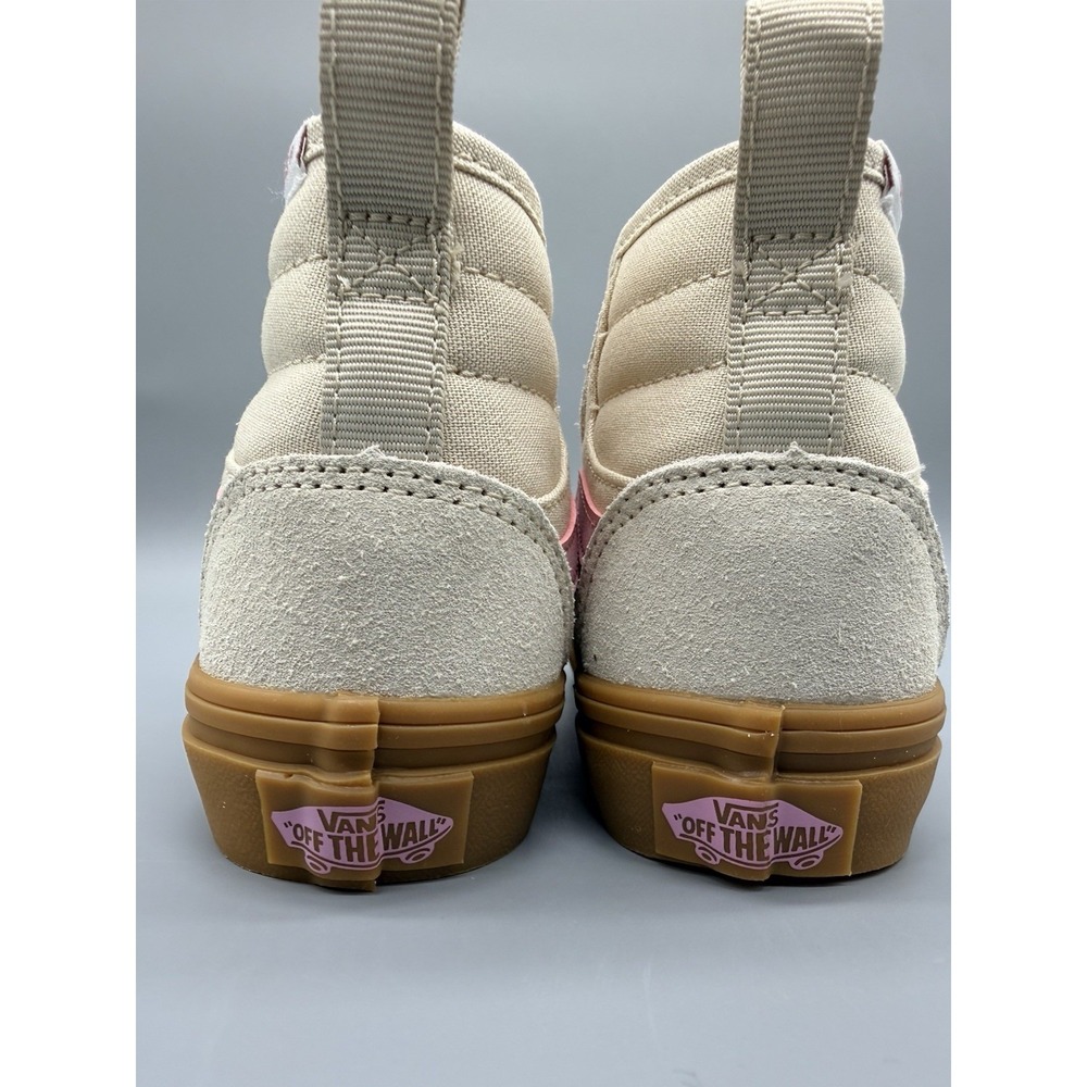 Vans Ashwood Hi Decon Suede/Canvas Oatmeal/Gum Youth 5 Skate School Sneakers - Picture 6 of 9